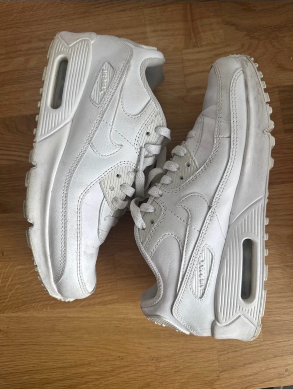 Nike Women's White Leather Air Max Style Sneakers